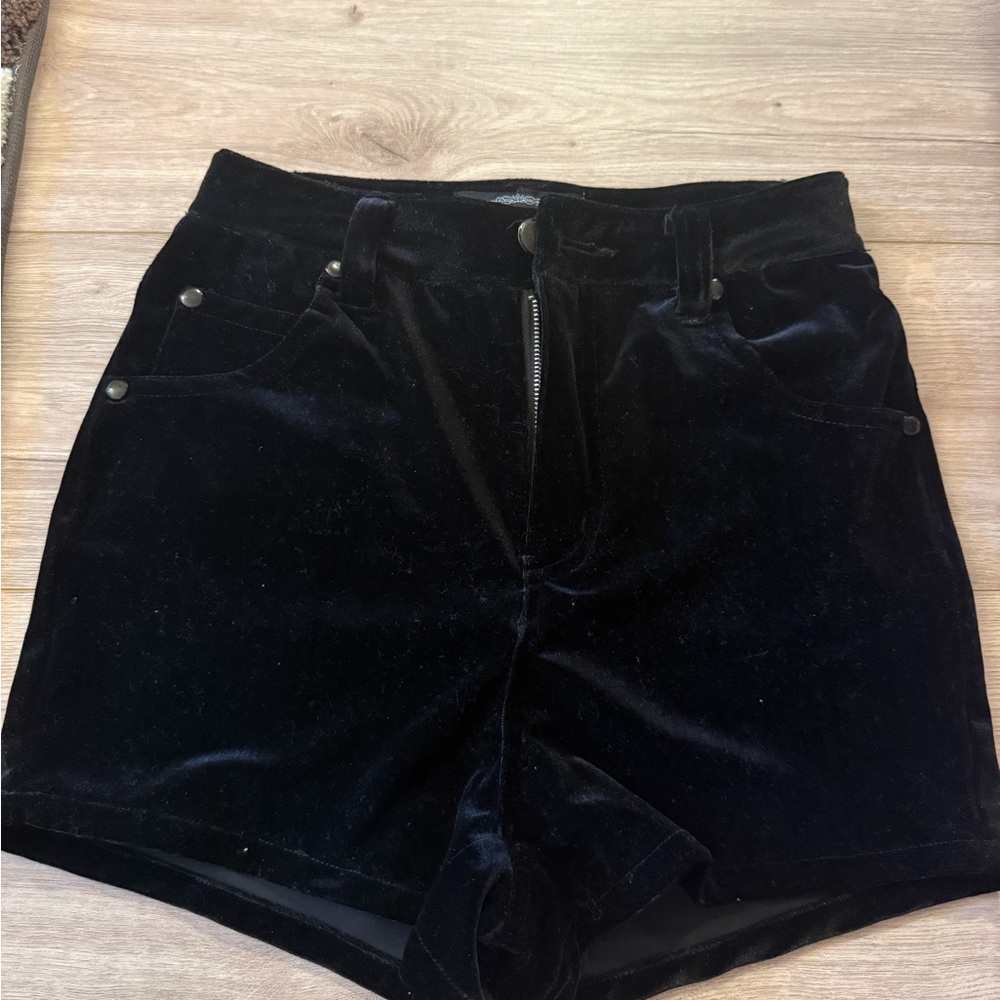 EVIL TWIN Velvet High Waisted Shorts